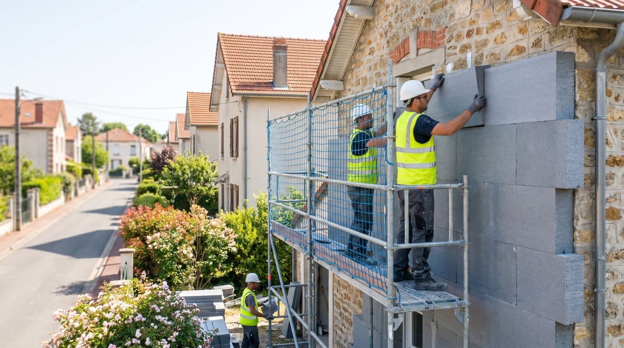 Chantier d isolation thermique exterieure